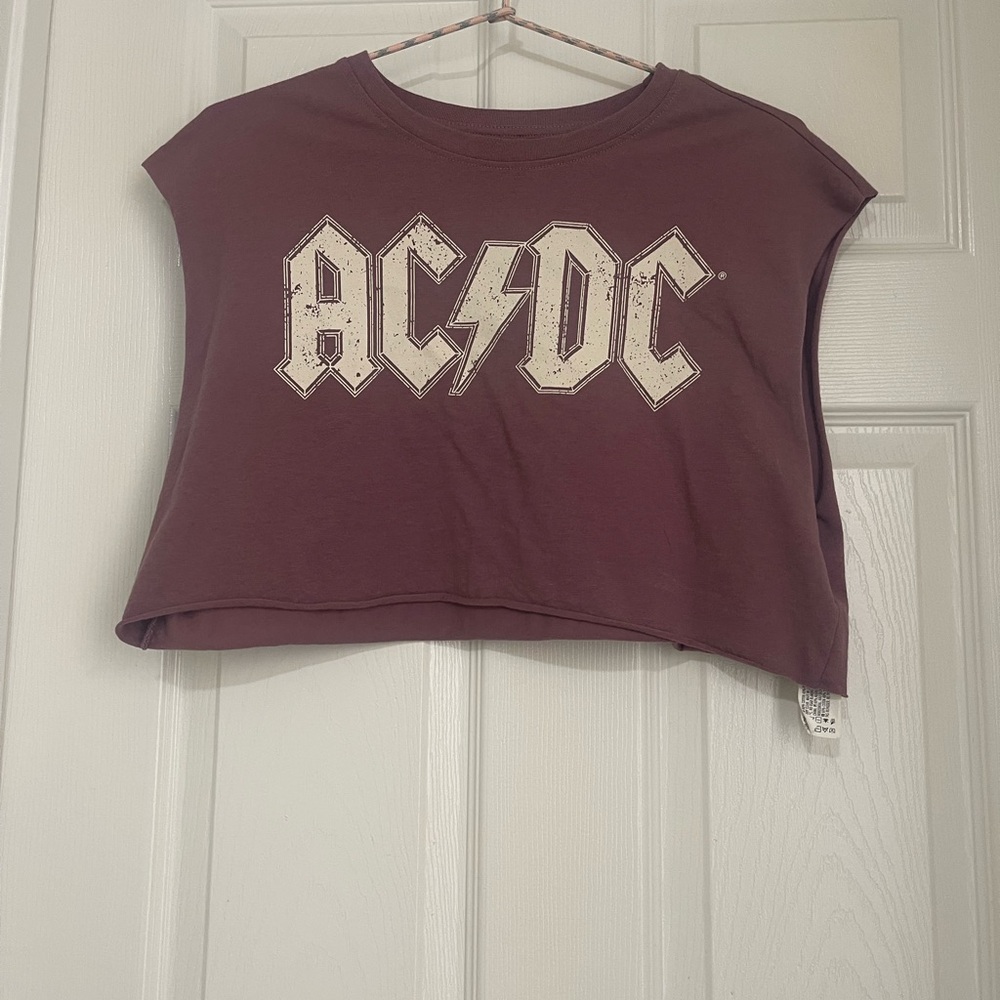 AC/DC Maroon muscle tee